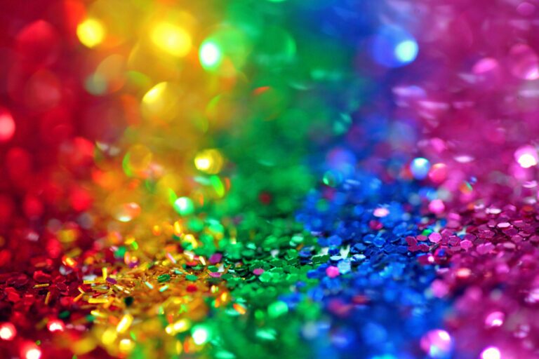 Assorted collection of colorful sequins