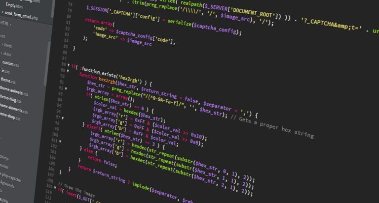 A wall of PHP code inside of a text editor.